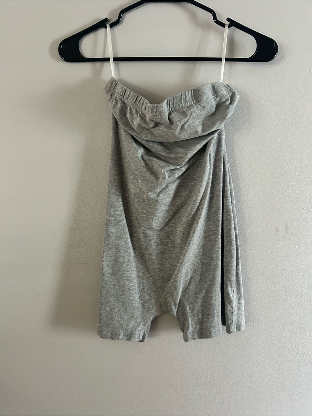 SHEIN Light Grey Strapless Knit Romper